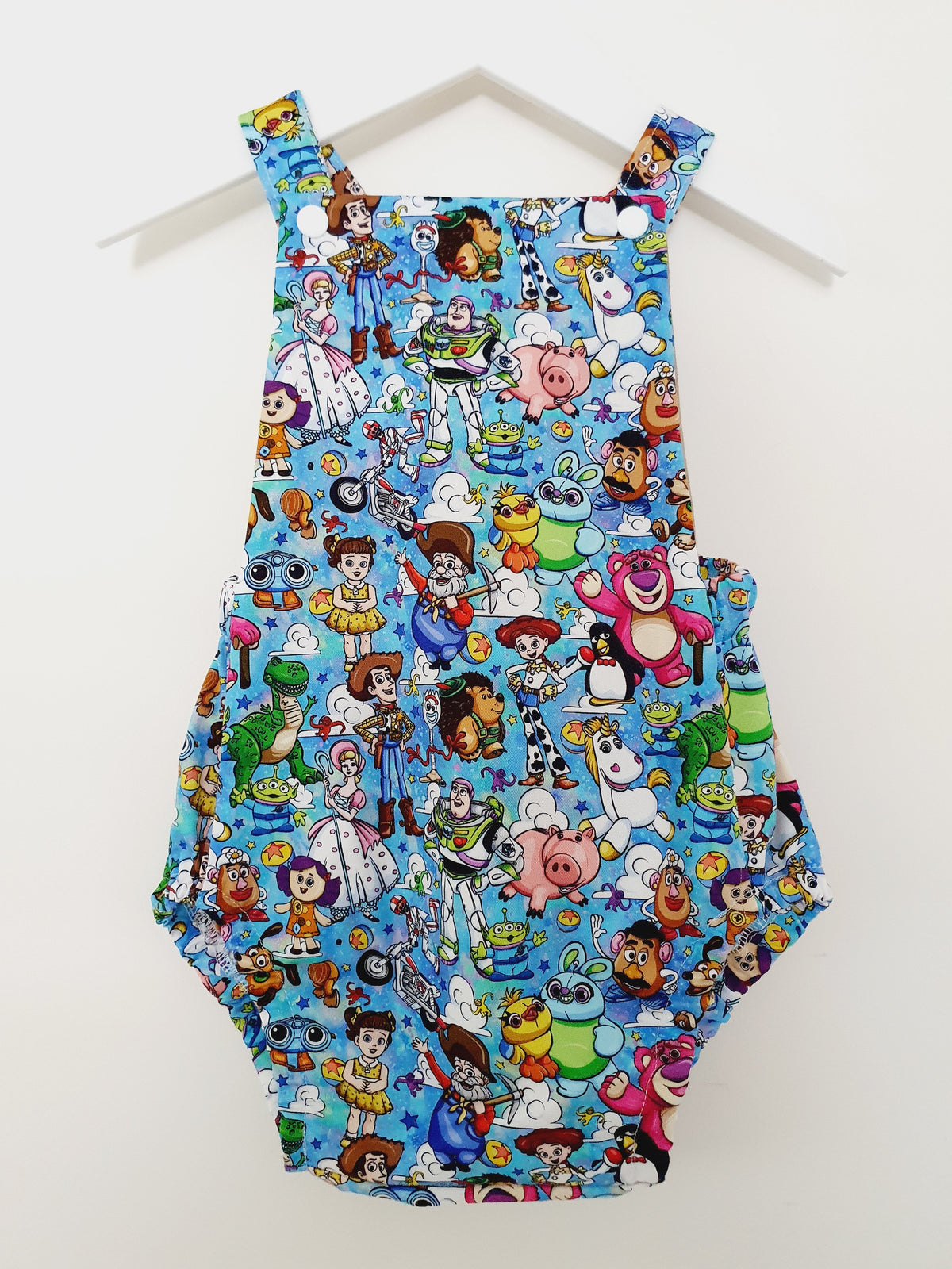 TOY STORY print Baby / Toddler Handmade Romper, Size 1