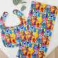 Baby Bib and Burp Cloth Gift Set, Baby Shower Gift, Newborn Gift, Baby Gift