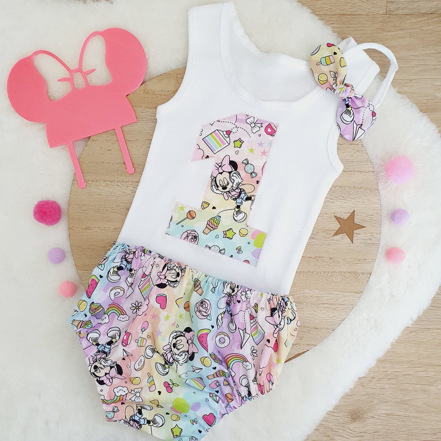 MOUSE Girls 1st Birthday - Cake Smash Outfit, Size 0