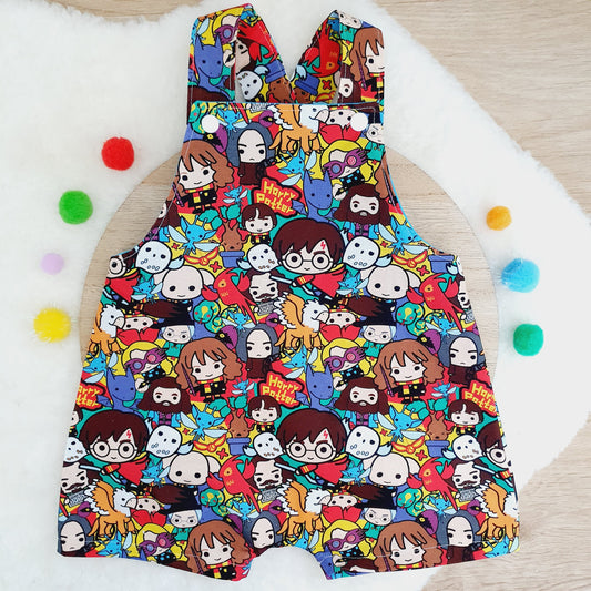 HARRY POTTER print Overalls, Baby Overalls, Short Leg Romper, Size 1