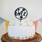 ONE Cake Topper with Stars - Black