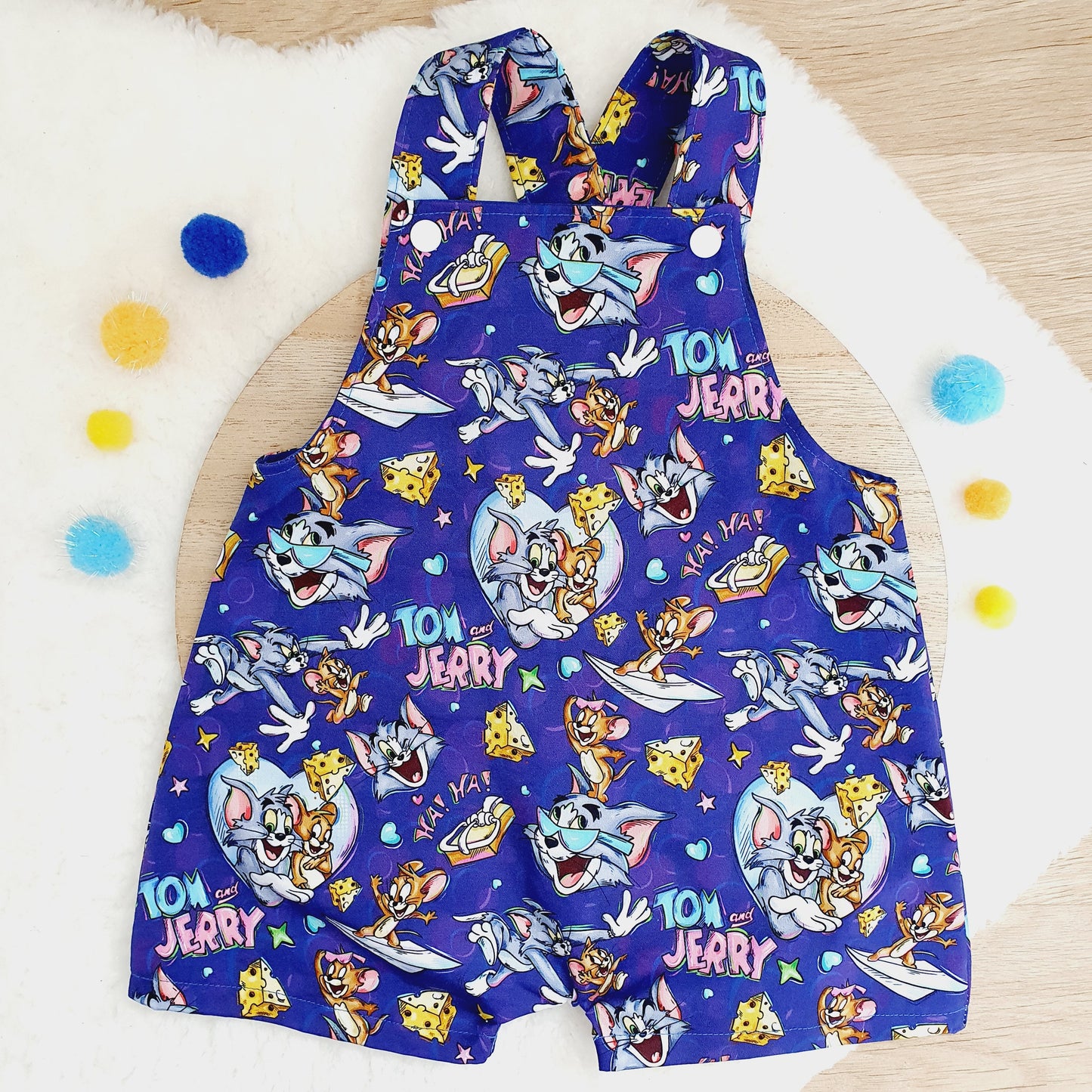 Baby / Toddler Overalls, Short Leg Romper, Size 1