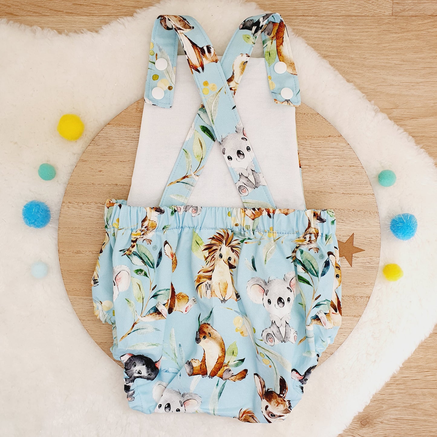 AUSSIE ANIMALS Baby Romper, Size 0