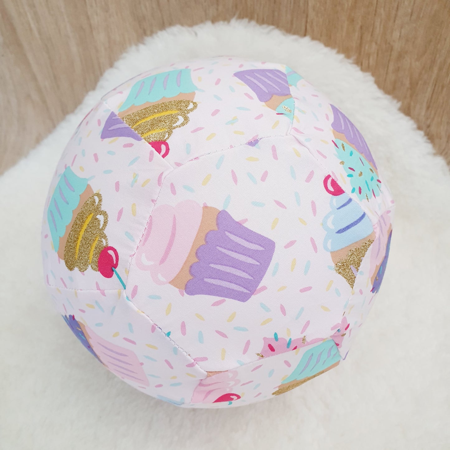 Balloon Ball Cover - Balloon Balls -  Handmade Fabric Balloon Cover - CUPCAKES