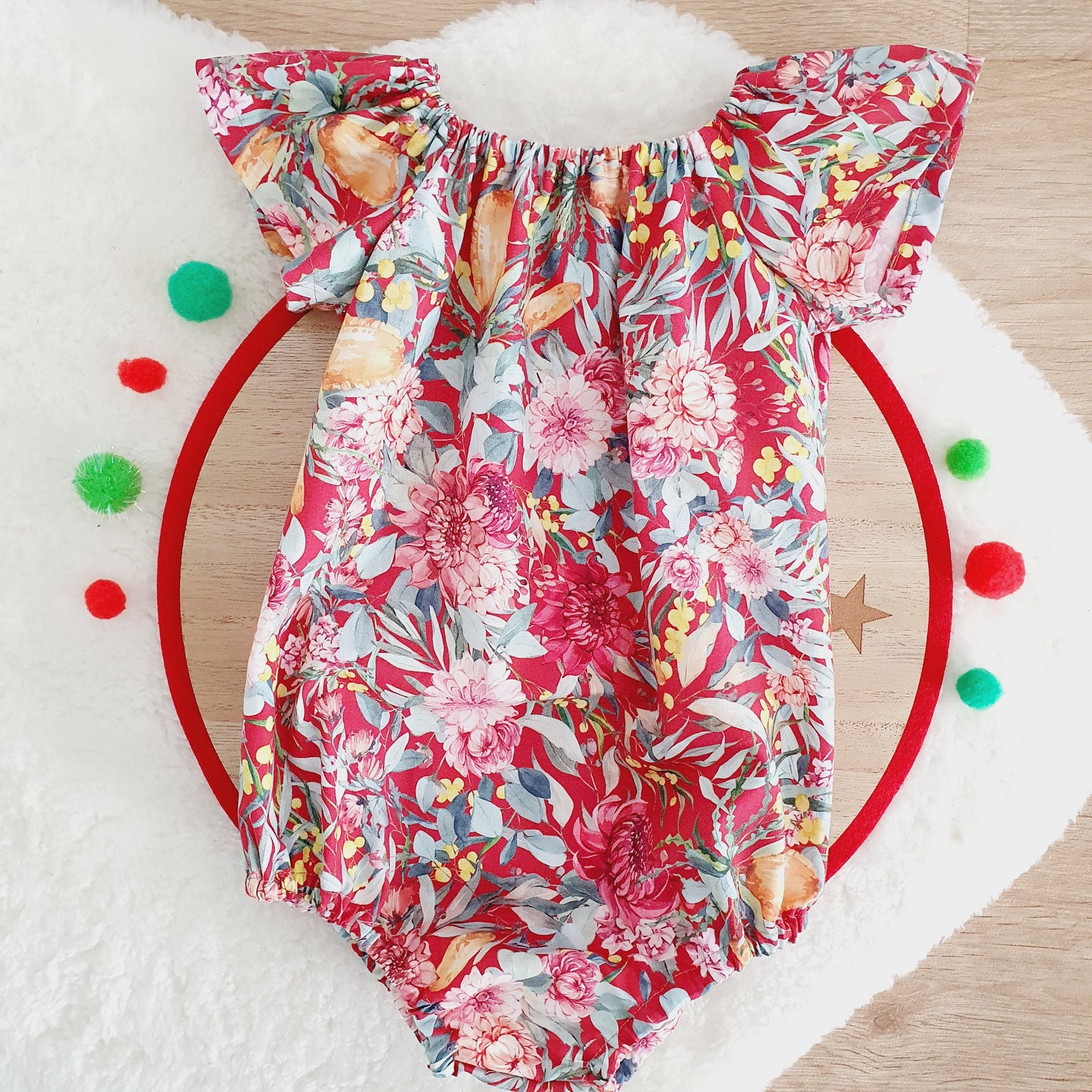 BUSH FLORAL Baby Girl Playsuit, Size 1