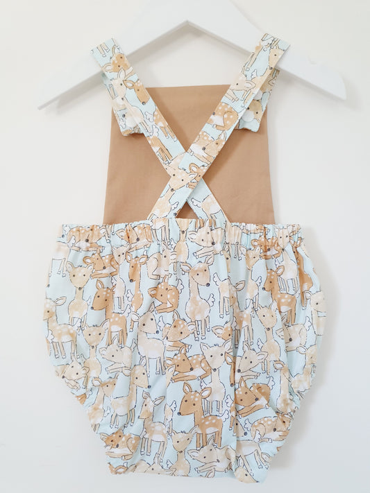 FAWN print Baby Romper, Size 1