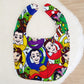 WIGGLY print Bib, Handmade Baby Bib, Feeding Bib
