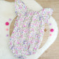 FLORAL Baby Girl Playsuit, Size 1, 1st Birthday / Cake Smash Outfit