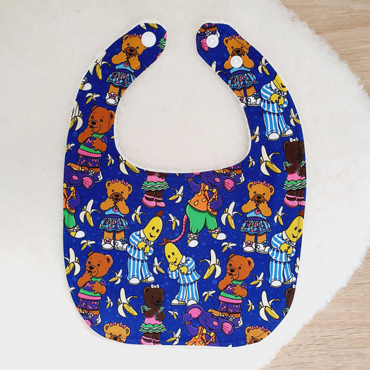 BANANAS print Bib, Handmade Baby Bib, Feeding Bib