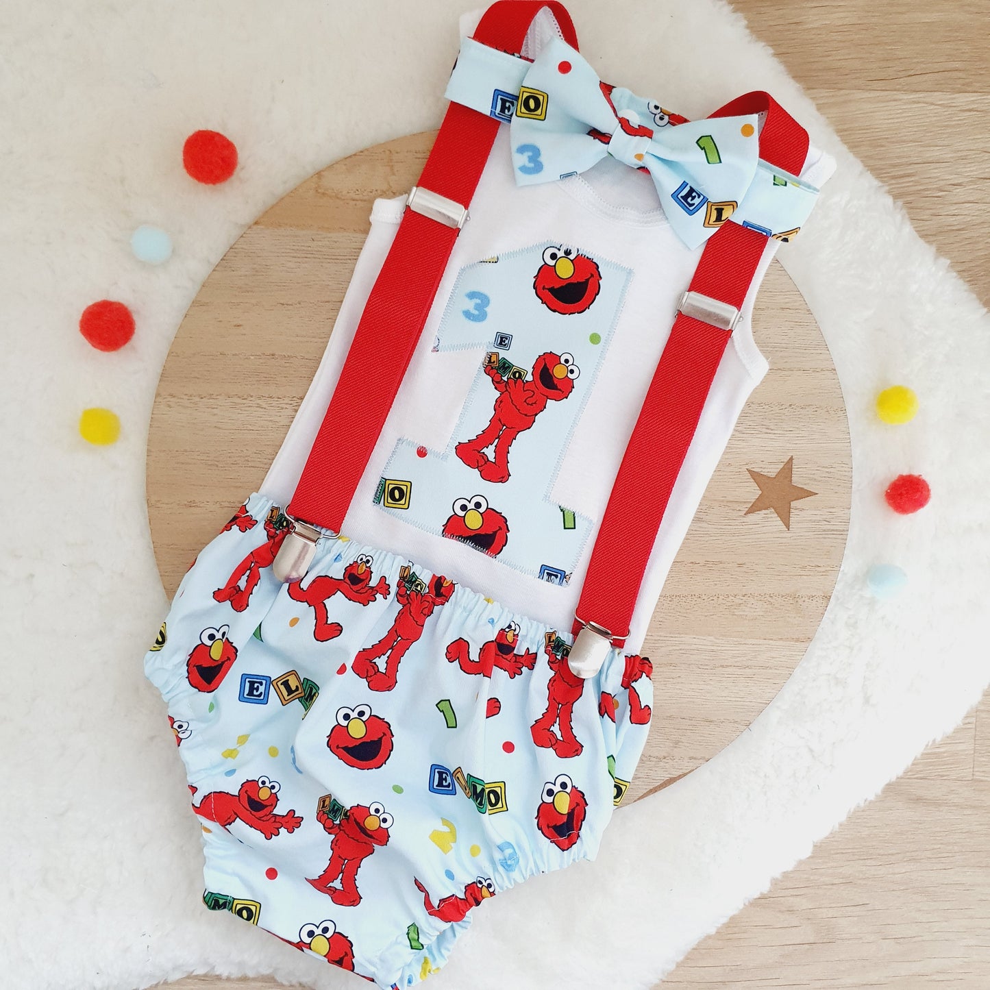 ELMO Boys Cake Smash Outfit Size 0