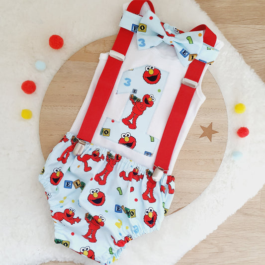 ELMO Boys Cake Smash Outfit Size 0