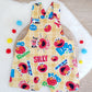 ELMO print Overalls, Baby Overalls, Short Leg Romper, Size 1