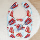 SUPERMAN print Bib, Handmade Baby Bib, Feeding Bib