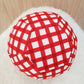Balloon Ball Cover - Balloon Balls -  Handmade Fabric Balloon Cover - RED CHECK