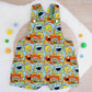 SESAME STREET print Overalls, Baby Overalls, Short Leg Romper, Size 1