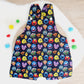 SESAME STREET print Overalls, Baby Overalls, Short Leg Romper, Size 1