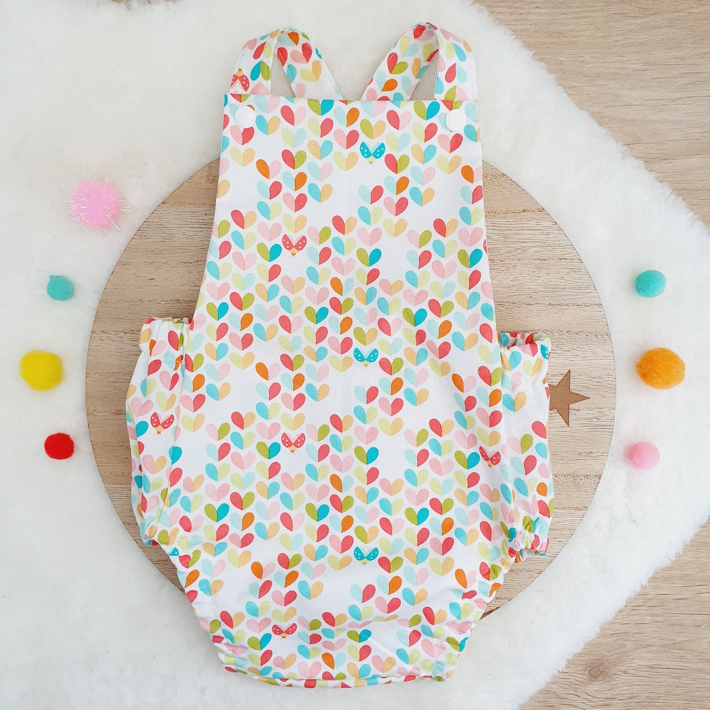 LOVE BUGS Baby Romper, Size 0