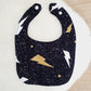 FLASH print Bib, Handmade Baby Bib, Feeding Bib