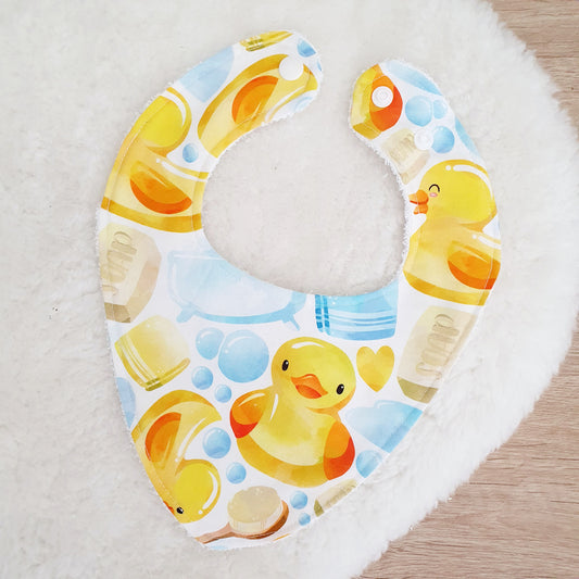 Ducks Bandana Dribble Bib, Handmade Baby Bib, Cotton / Bamboo, Ultra Absorbent
