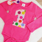 Girls 1st Birthday Long Sleeve Bodysuit & Headband Set, Size 0