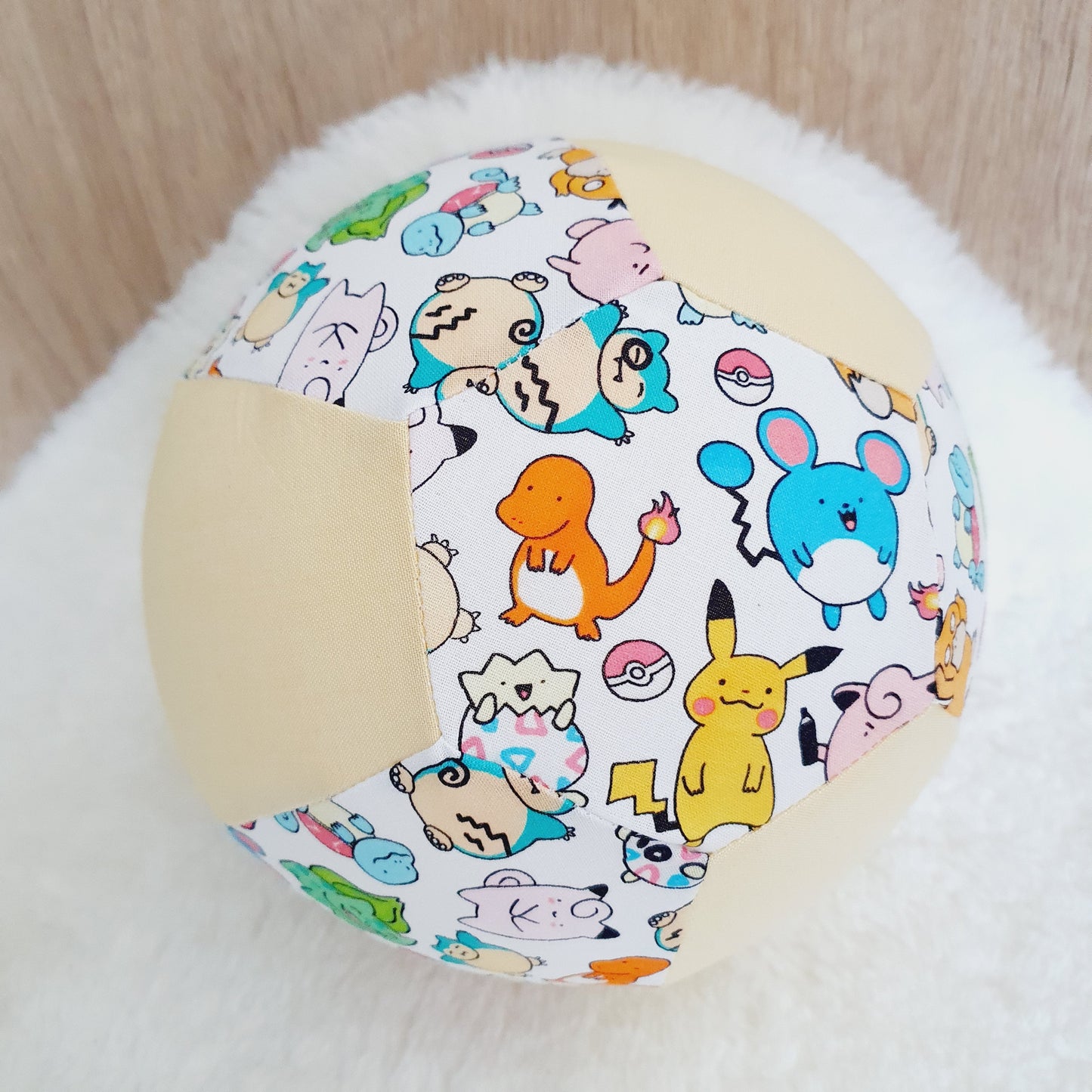 Balloon Ball Cover - Balloon Balls -  Handmade Fabric Balloon Cover - Pokemon print