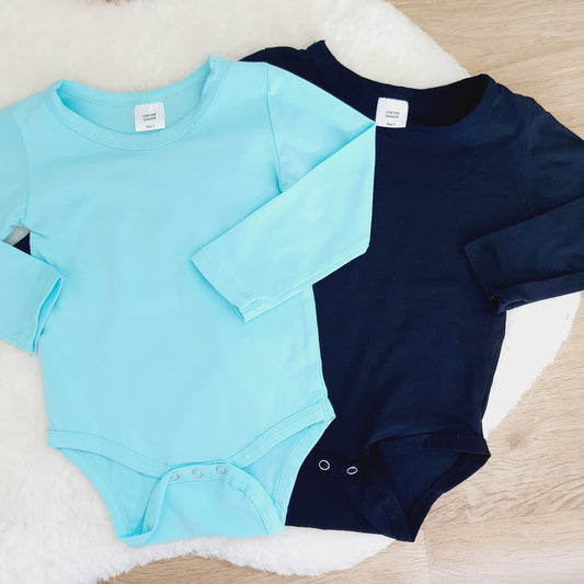 *SALE* 2 x Long Sleeve Basic Bodysuit, Size 1