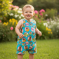 Overalls, Baby / Toddler Overalls, Short Leg Romper, Size 2