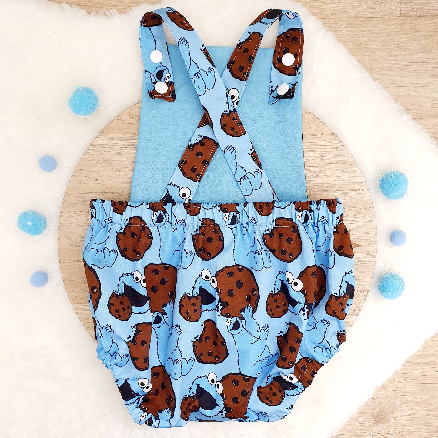 COOKIE print Baby Romper, Size 1
