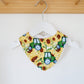 Bandana Dribble Bib, Handmade Baby Bib, Cotton / Bamboo, Ultra Absorbent