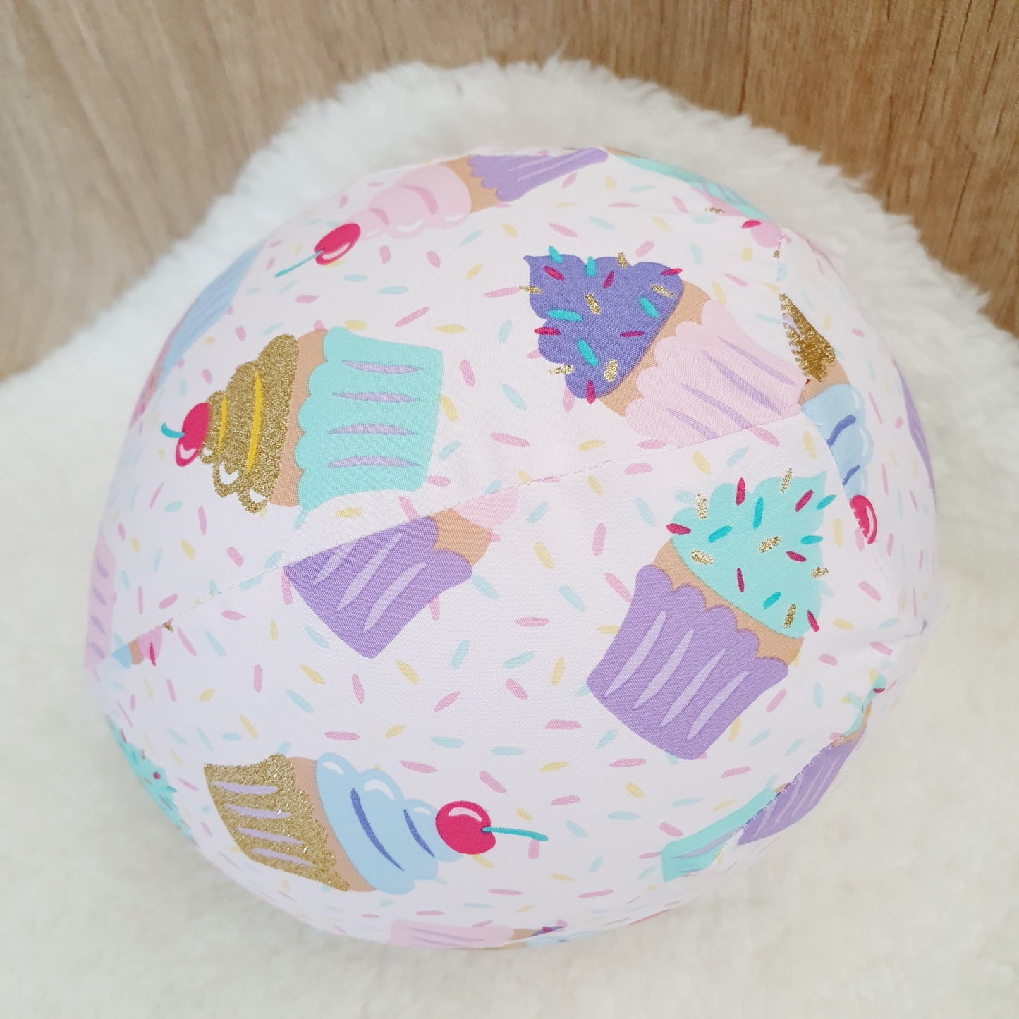 Balloon Ball Cover - Balloon Balls -  Handmade Fabric Balloon Cover - CUPCAKES