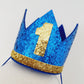 1st Birthday Crown / Party Hat / Headband - DARK BLUE
