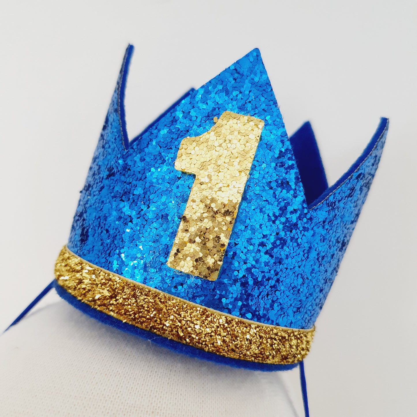 1st Birthday Crown / Party Hat / Headband - DARK BLUE