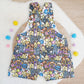 BANANAS print Overalls, Baby Overalls, Short Leg Romper, Size 1