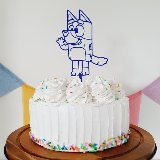 Blue Dog Cake Topper