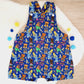 BANANAS print Overalls, Baby / Toddler Overalls, Short Leg Romper, Size 2