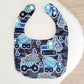 CONSTRUCTION print Bib, Handmade Baby Bib, Feeding Bib