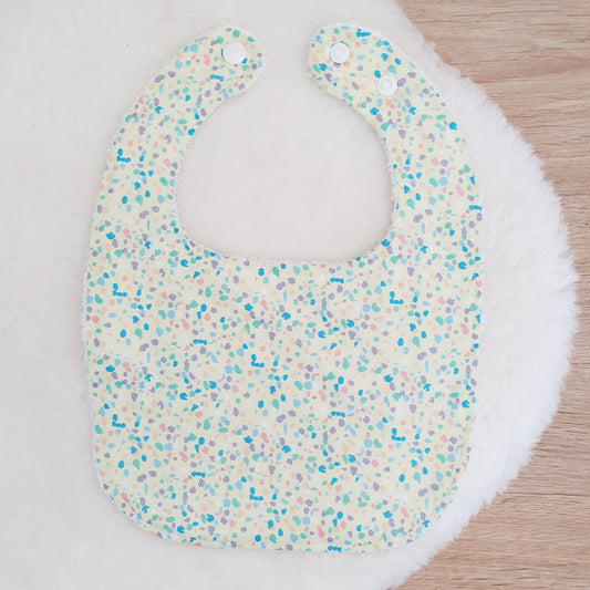 Speckled Bib, Handmade Baby Bib, Feeding Bib