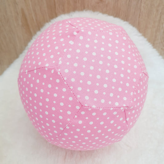 Balloon Ball Cover - Balloon Balls -  Handmade Fabric Balloon Cover - PINK & WHITE SPOT