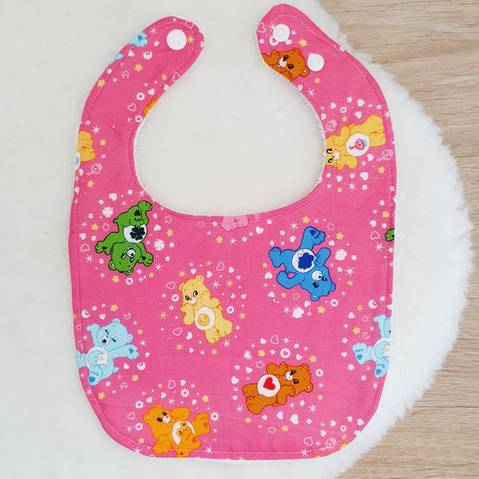 Care Bears print Bib, Handmade Baby Bib, Feeding Bib