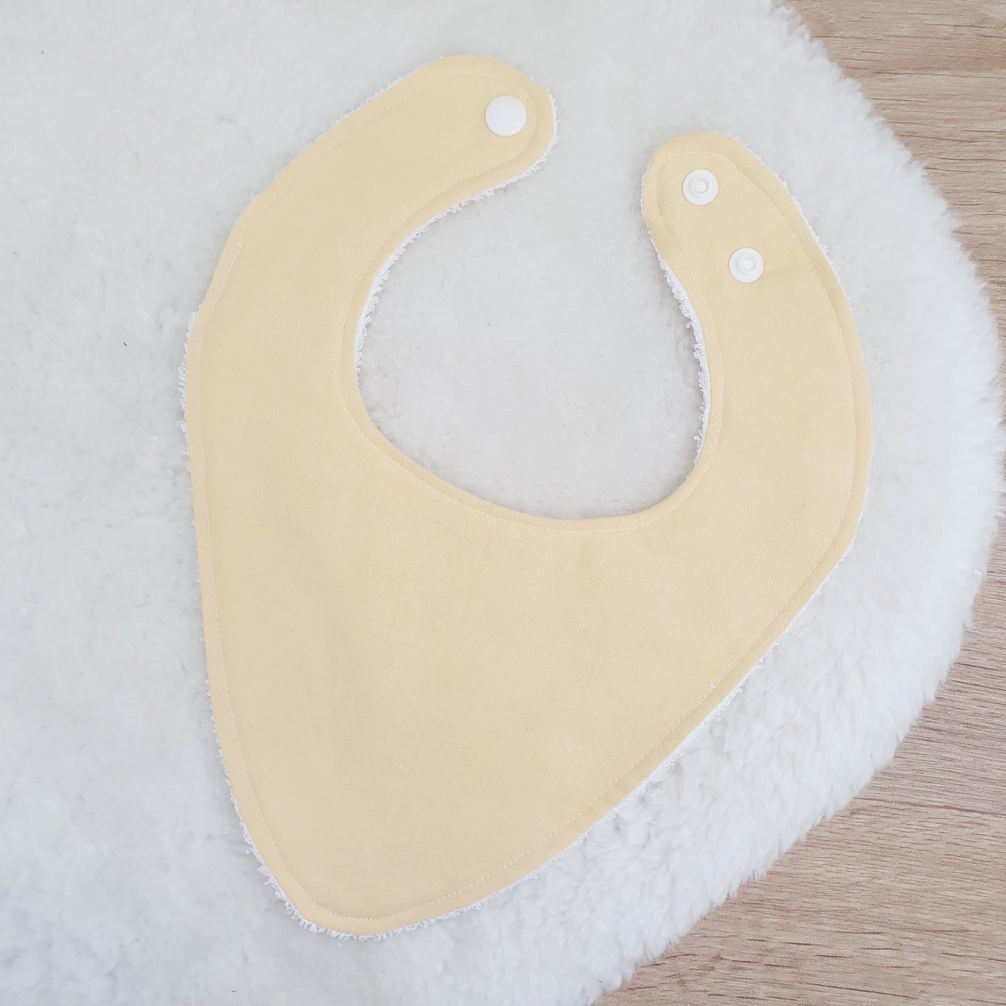 CHAMBRAY YELLOW Bandana Dribble Bib, Handmade Baby Bib, Cotton / Bamboo, Ultra Absorbent