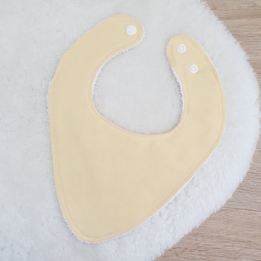 CHAMBRAY YELLOW Bandana Dribble Bib, Handmade Baby Bib, Cotton / Bamboo, Ultra Absorbent