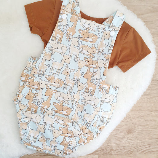 *SALE* FAWN print Baby Romper & Bodysuit, Size 1