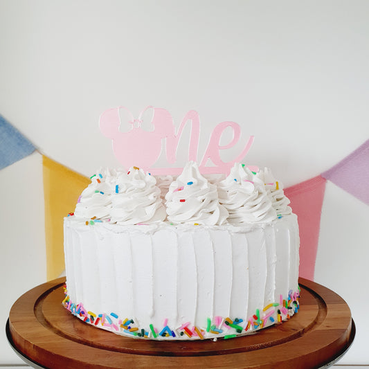 ONE Pale Pink Cake Topper