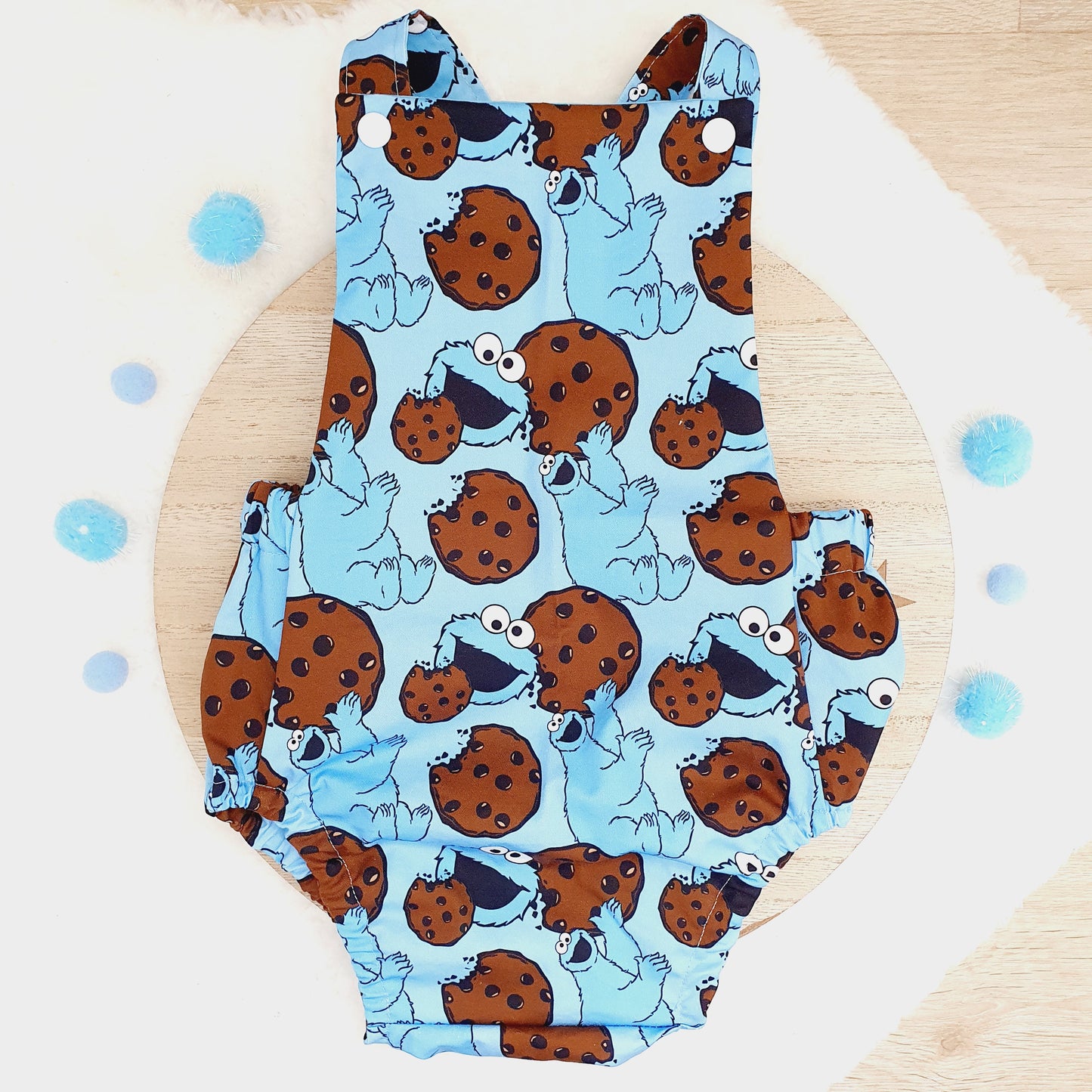 COOKIE print Baby Romper, Size 1