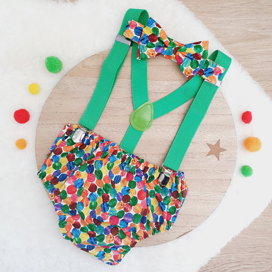 CATERPILLAR SPOTS Boys Cake Smash Outfit, Size 0