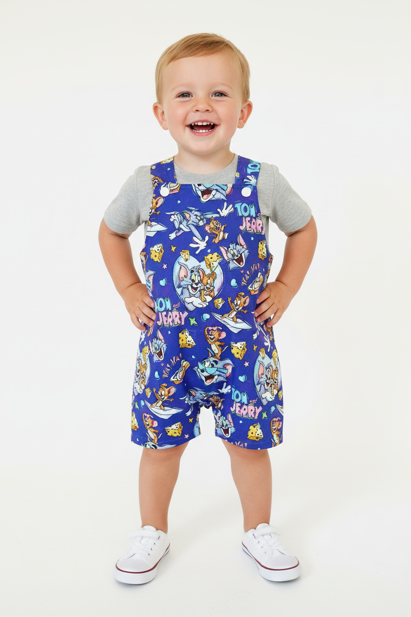 Baby / Toddler Overalls, Short Leg Romper, Size 1