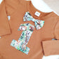Boys 1st Birthday Long Sleeve Bodysuit, Size 1, Australian Animals