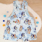 DOGS print Overalls, Baby / Toddler Overalls, Short Leg Romper, Size 2