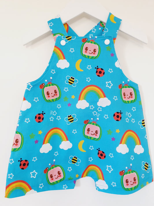 Overalls, Baby Overalls, Short Leg Romper, Size 1