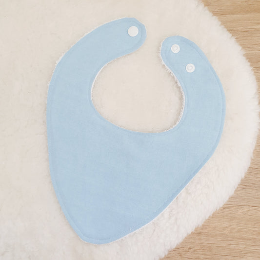 CHAMBRAY LIGHT BLUE Bandana Dribble Bib, Handmade Baby Bib, Cotton / Bamboo, Ultra Absorbent